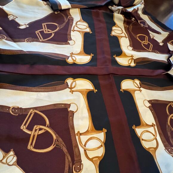 NWT Lauren Ralph Lauren Classic Fit Equestrian-Print Twill Shirt Large Blouse - Picture 9 of 11